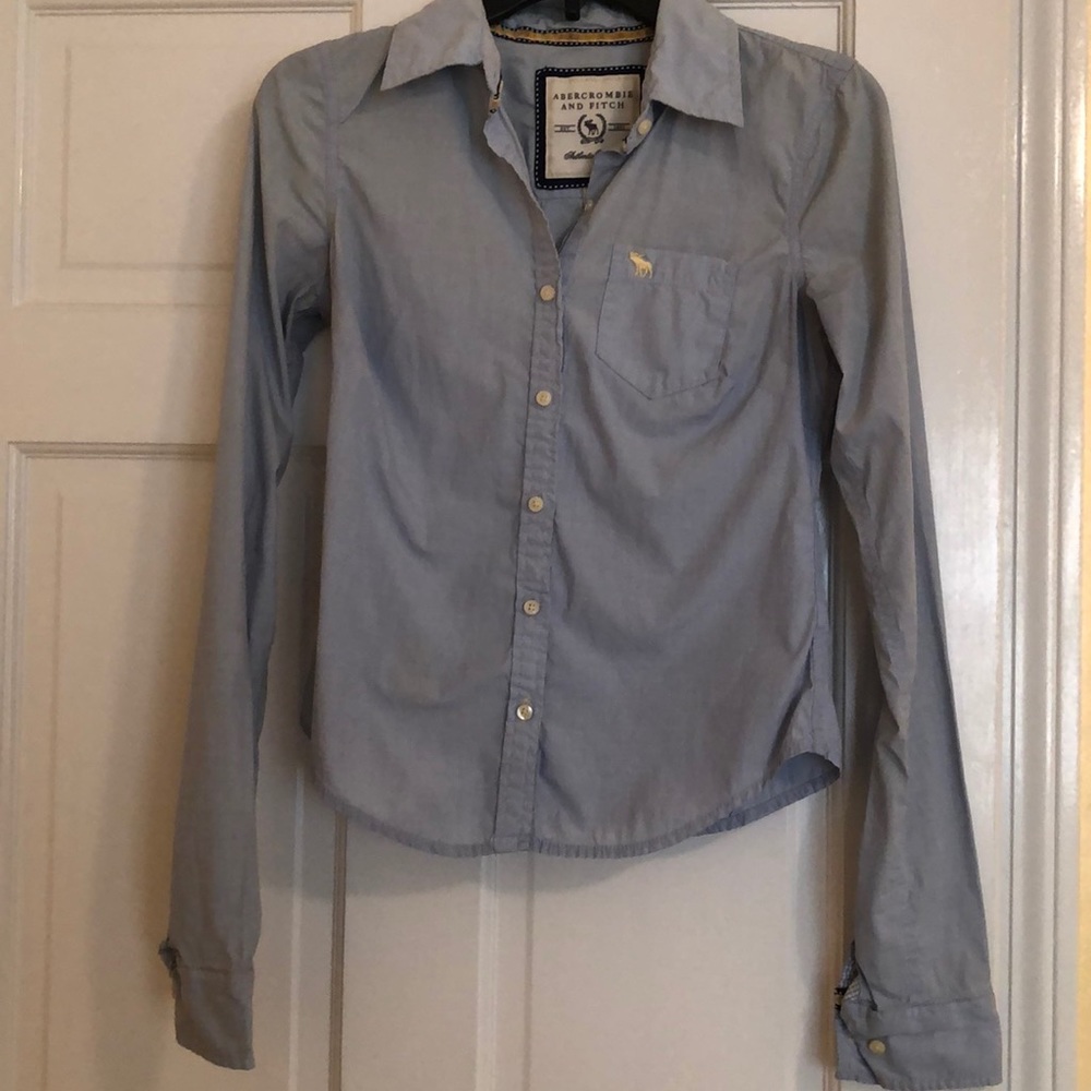 Abercrombie And Fitch Chambray Long Sleeve Small